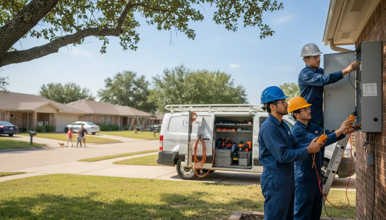 Certified electrician providing emergency electrical services in Larsen, WI